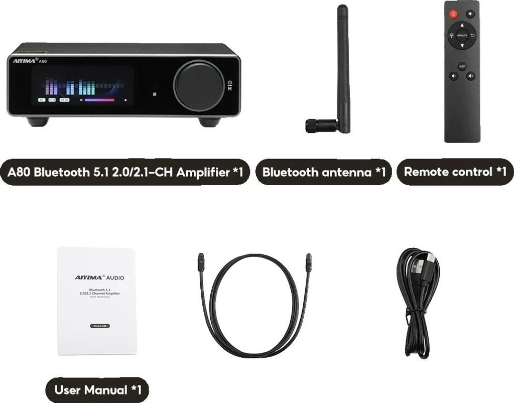 Amplificatore di potenza, connettività Bluetooth, supporto Immagine del prodotto 