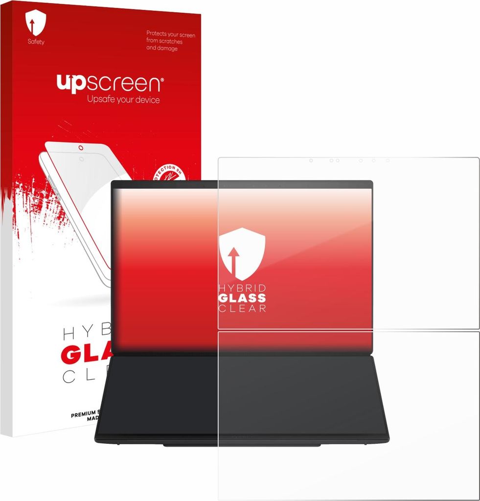 upscreen Schutzglas für ASUS ZenBook Duo UX8407 Schutzfolie Panzer Folie Glas Display Schutz klar