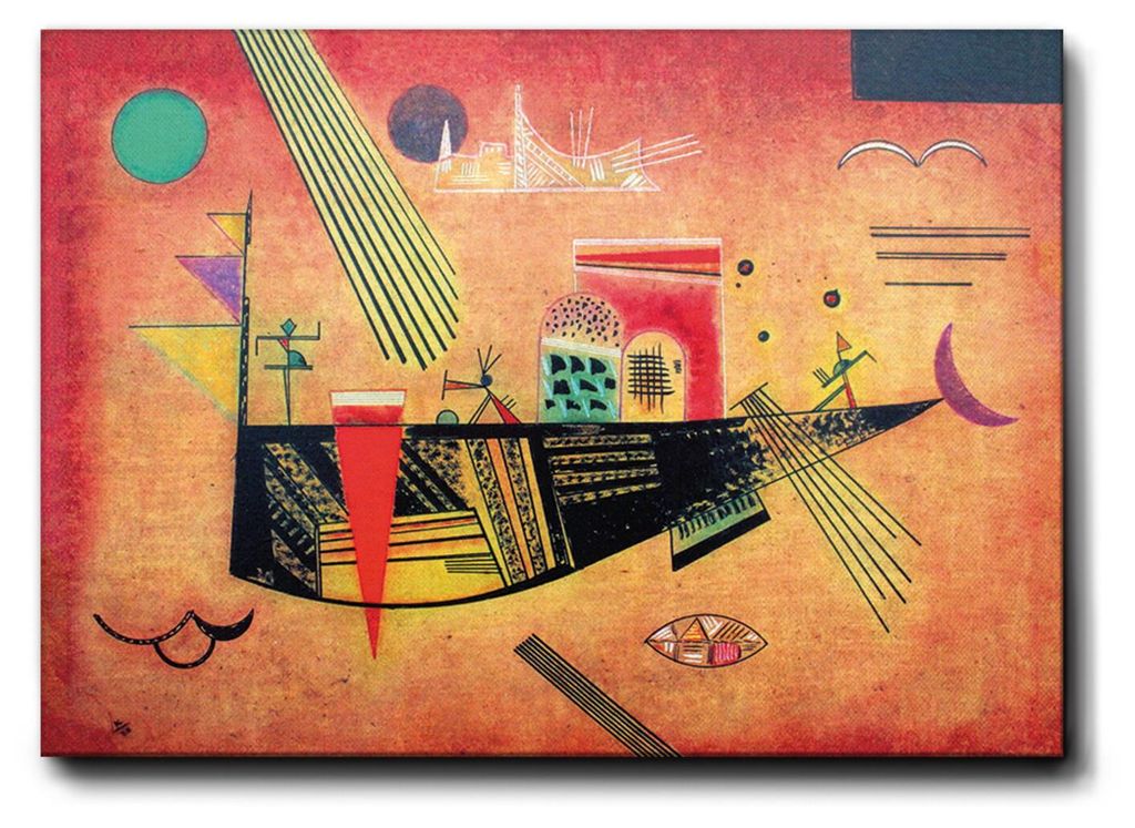 Giallobus - Launisch - Vassily Kandinsky - 100L x 70B cm - Bild - Premium Loom Canvas mit hoher Dicke