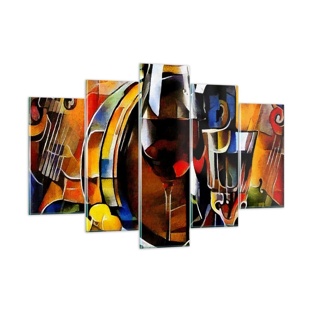 Bilder auf glas - Wein Abstraktion - 150x100cm - Glasbilder - Wandbilder - Kunstdruck - zum Aufhängen bereit - Wanddekoration aus Glas - Glas Bild...