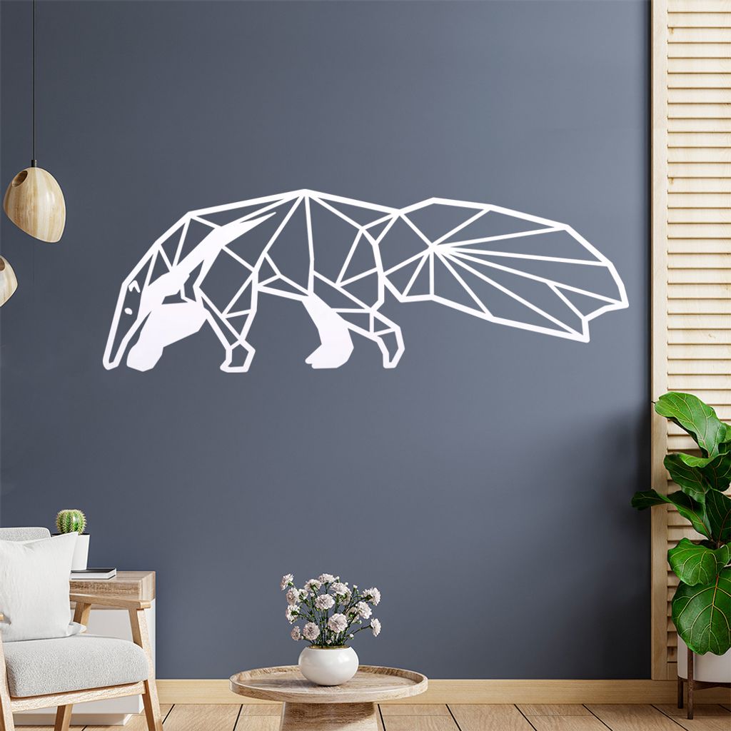 Ameisenbären Polygon Wandtattoo Wandaufkleber Wall Sticker - Dekoration, Küche, Wohnzimmer, Schlafzimmer, Badezimmer