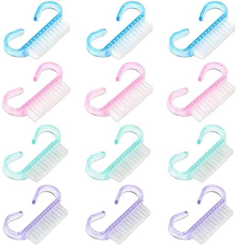Brosse à ongles pour manucure lot de 12 idéal pour mains et pieds