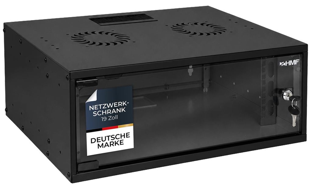 HMF 65704-02 Netzwerkschrank, Serverschrank 19 Zoll, 4 HE, Produktbild 