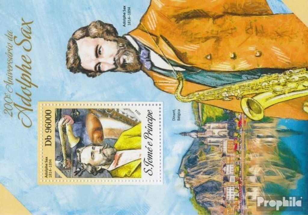 Briefmarken Sao Tome e Principe 2014 Mi Block 953 (kompl. Ausgabe) postfrisch Adolf Sax