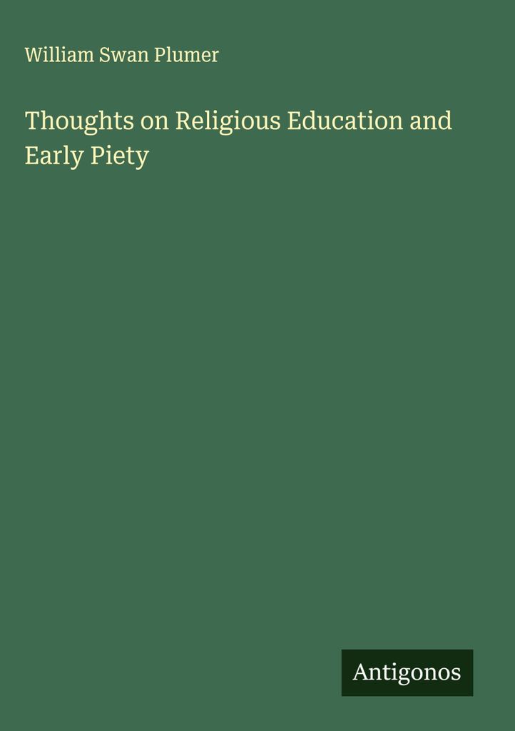 Thoughts on Religious Education and Early Piety