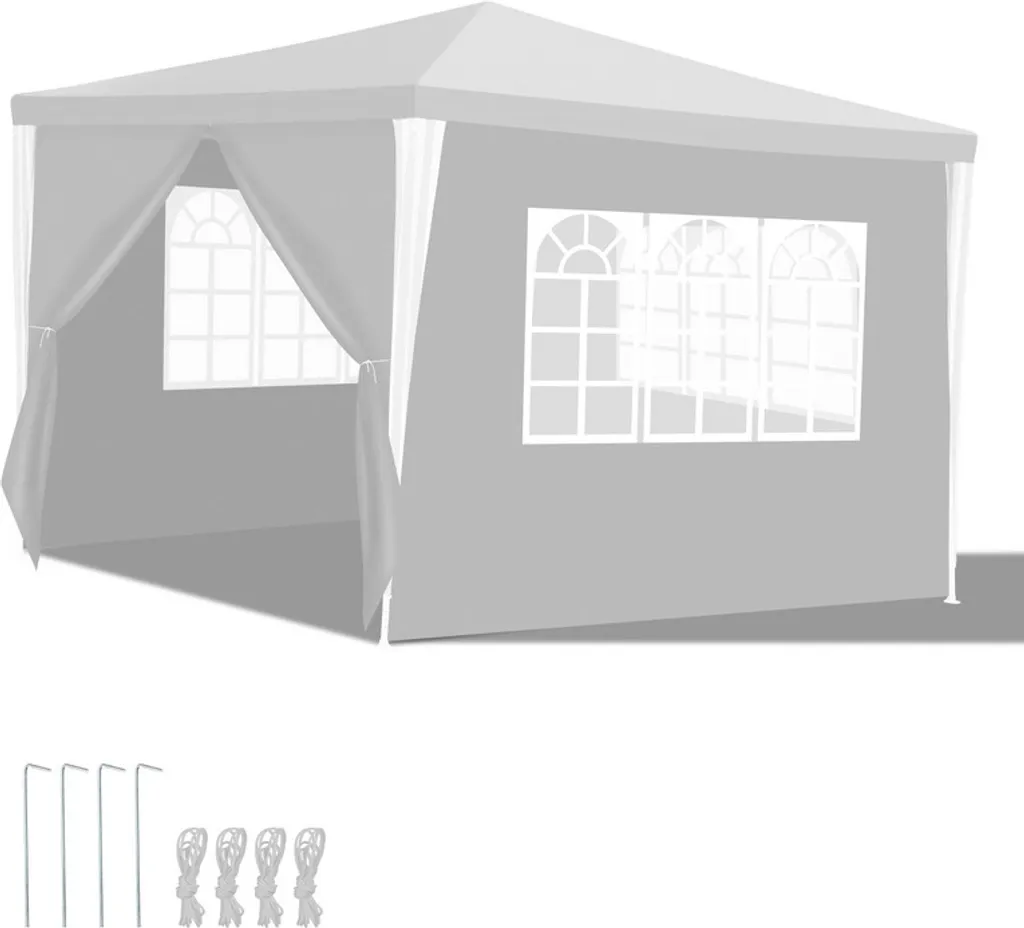 Pavillon de Jardin Imperméable TolleTour avec Tubes Spirale de 3x6m
