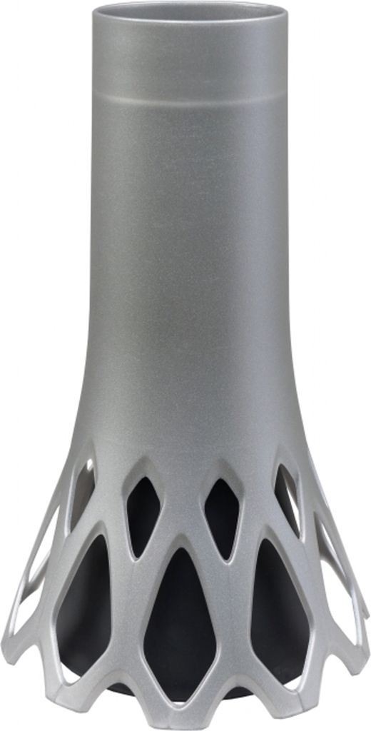 Plastia Grabvase "Roseta", 1300 ml, 35 cm hoch, silber; Produktbild 