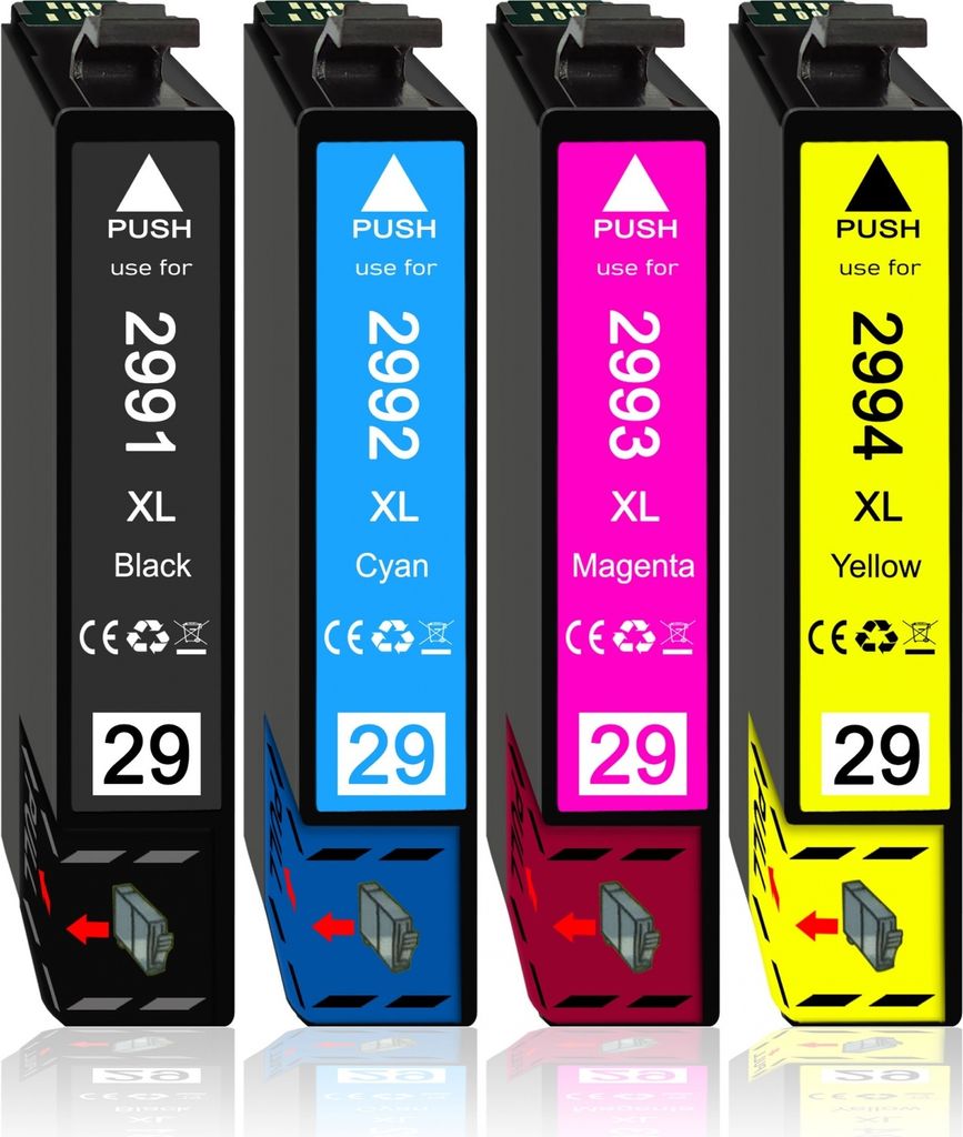 4er Pack Druckerpatronen 29 29XL kompatibel mit Epson XP-235
