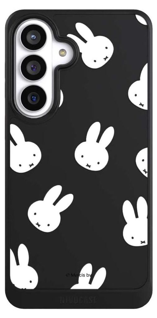 NIVOCASE Hülle für Samsung Galaxy S26+ Handyhülle NIVOcore Case Schwarz Muster transparent Miffy