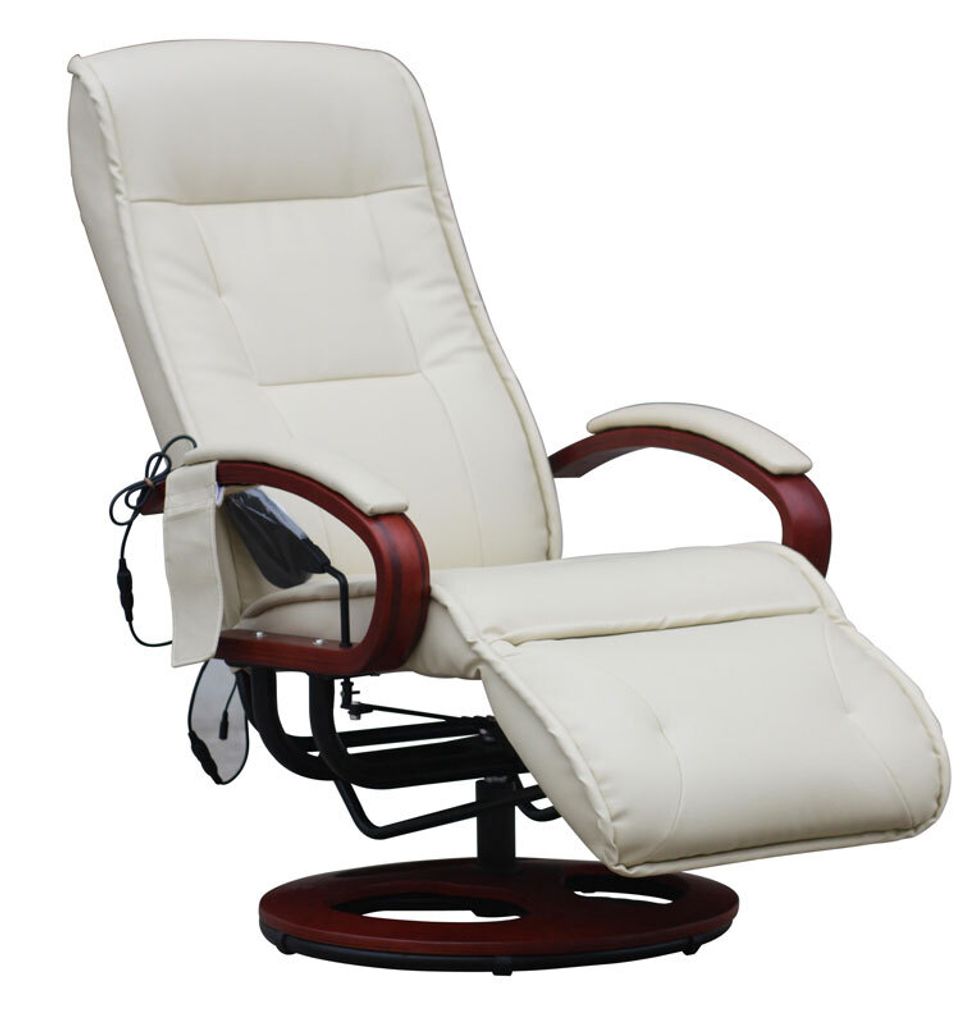 Relaxsessel Terni II mit Massage  Leder, creme Produktbild 