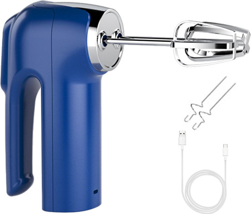 Kabelloser elektrischer Schneebesen mit 3 Geschwindigkeitsstufen, USB-aufladbar, Edelstahl, Eierquirl, Handmixer, Mixer, Milchaufschäumer, Küchen...