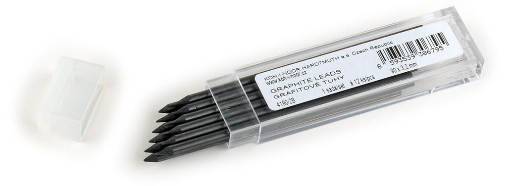Minen -  3,2 x 90 mm Graphitminen -  Gradation 2B  -  im Produktbild 