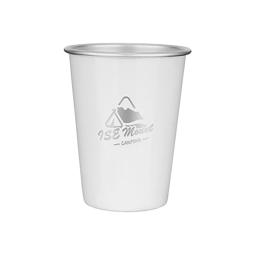 350 ml Kaffeetasse, hitzebeständig, großes Fassungsvermögen, Farbbehandlung, Edelstahl, Camping, Milch, Bierbecher, Outdoor-Zubehör, Weiß A