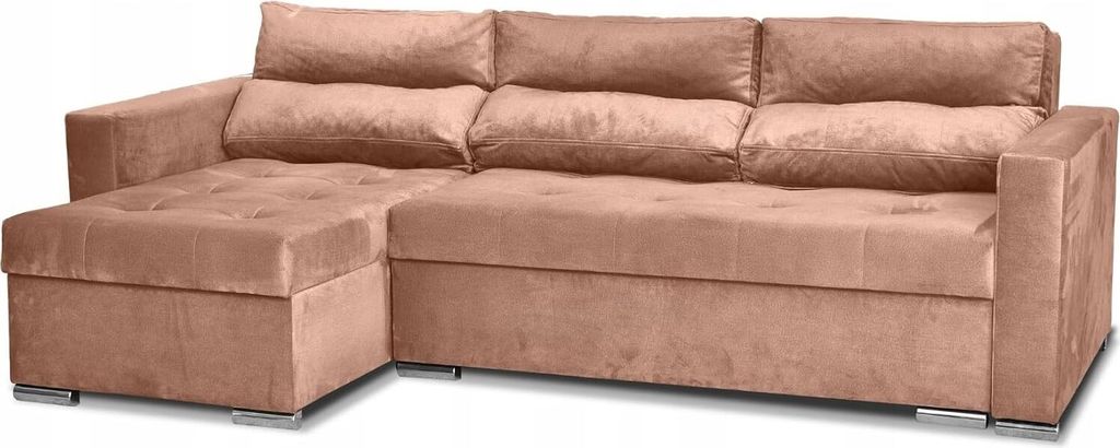 Family Meble Ecksofa Varius Schlafsofa Freistehendes Ausklappbares Loungesofa Bequemes Ecksofa zum Entspannen Für Wohnzimmer Schlafzimmer (Monolit...