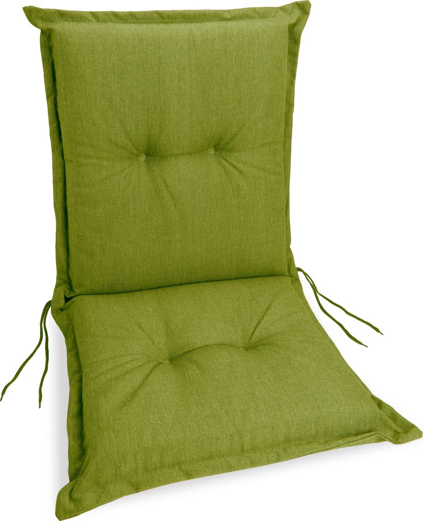 sunnypillow 1 Stück Gartenstuhlauflage Niedriglehner 100 x 50 x 9 cm Auflage Polsterauflagen Indoor / Outdoor Stuhlauflage Stuhlkissen Grün