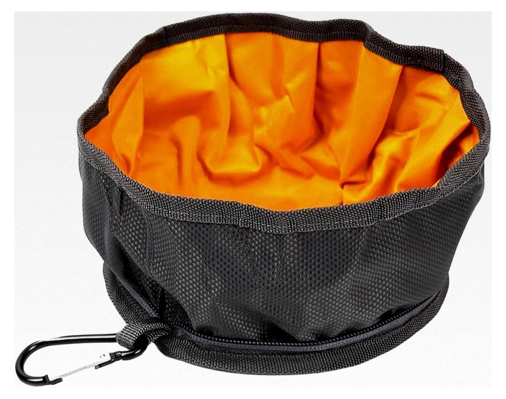 Faltbarer Futternapf für Haustiere 19cm Nylon mit rutschfester Basis für Outdoor-Aktivitäten