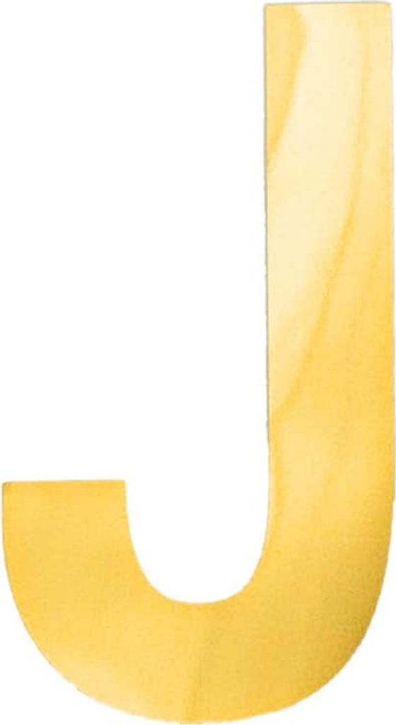 Oblique Unique Bügelbild Buchstabe J Bügelfolie für DIY Produktbild 