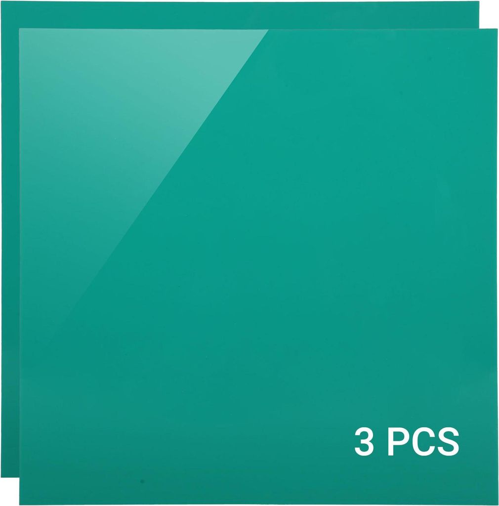 3 Stück Bunte Opaque Acrylplatten 12"x12" 1/8" Dicke (3mm) für Laserschneiden und Gravuren – Lake Green