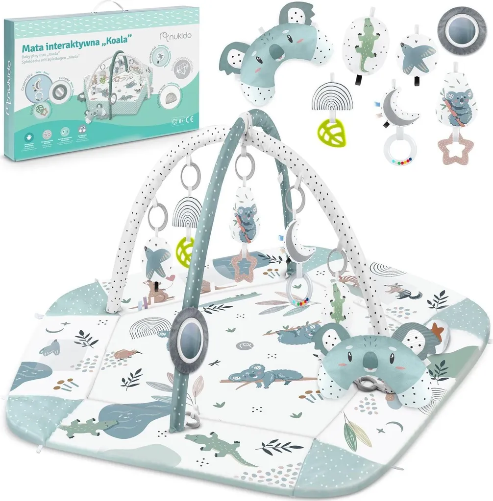 Tapis de jeu interactif et éducatif 136x136 cm Nukido Koala Premium