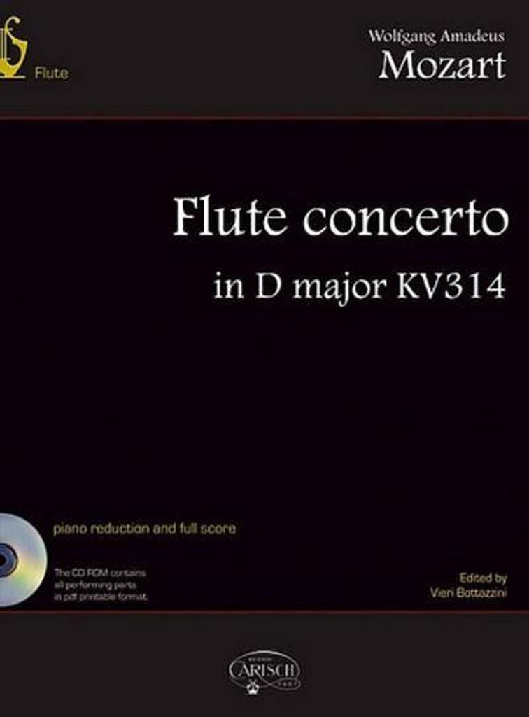Flute Concerto d major KV314 (+CD-ROM)flute and piano reduction and
