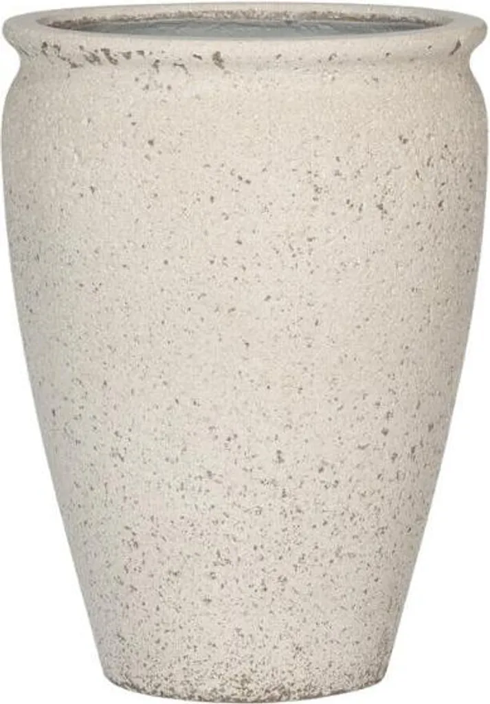 Pot de fleurs blanc 42cm haut robuste : fini les pots qui se décolorent