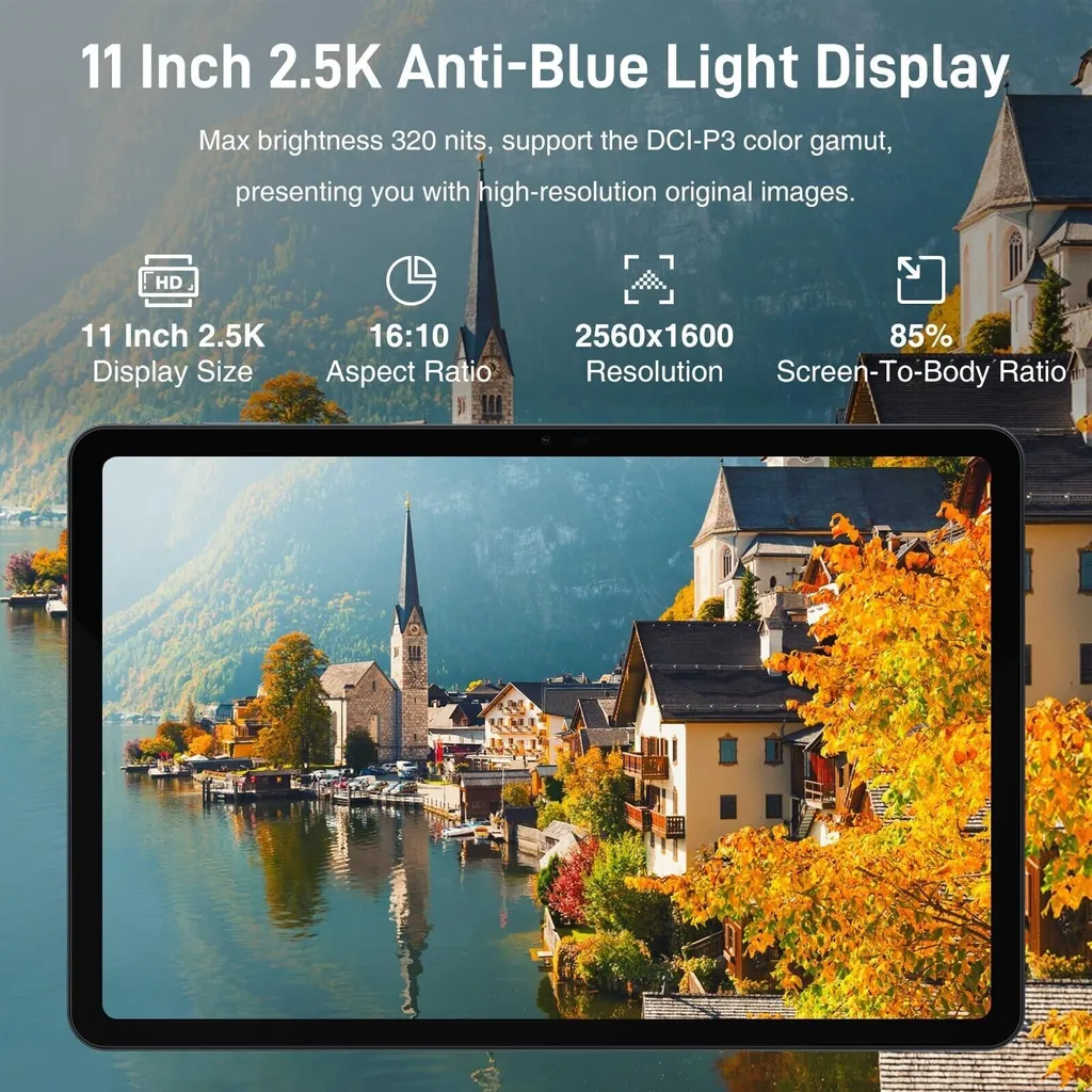 Tablette Tactile 4G Doogee T20s Écran 2K Haute Résolution 128Go - 13