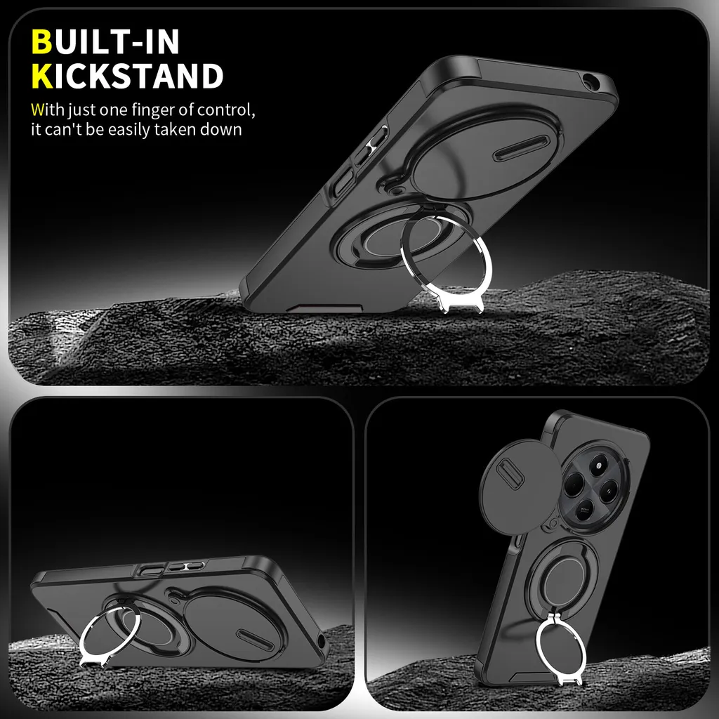 Cover Rugged Xiaomi Redmi 14C / Poco C75 Viola con Slide Camera 360 - 8