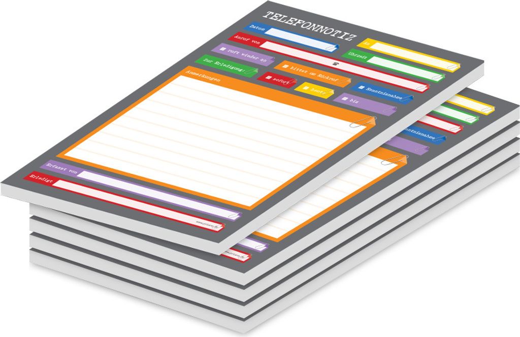 PRICARO Telefonnotizblock, A5, Perfekt, 5 Stück