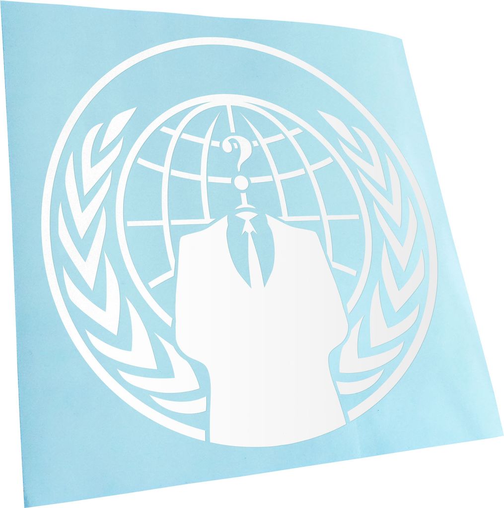 hauptsachebeklebt Kiwistar - Autoaufkleber - Anonymous - Wappen - Anzug Heckscheibe - Aufkleber für Auto Kfz Fahrrad, LKW, Truck Mofa