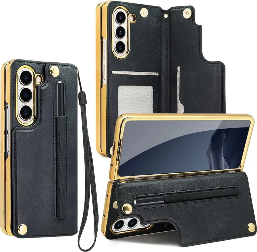 INF Custodia portafoglio inPoliuretanoper Samsung Galaxy Z Fold6 con S Pen, slot carte e supporto
