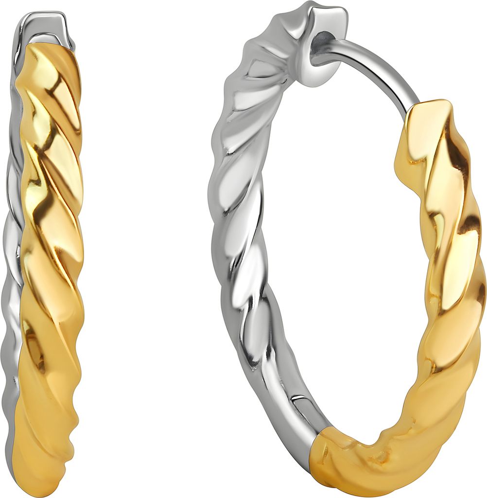 V Creolen 925/- Sterling Silber 1,6cm mehrfarbig 341210028