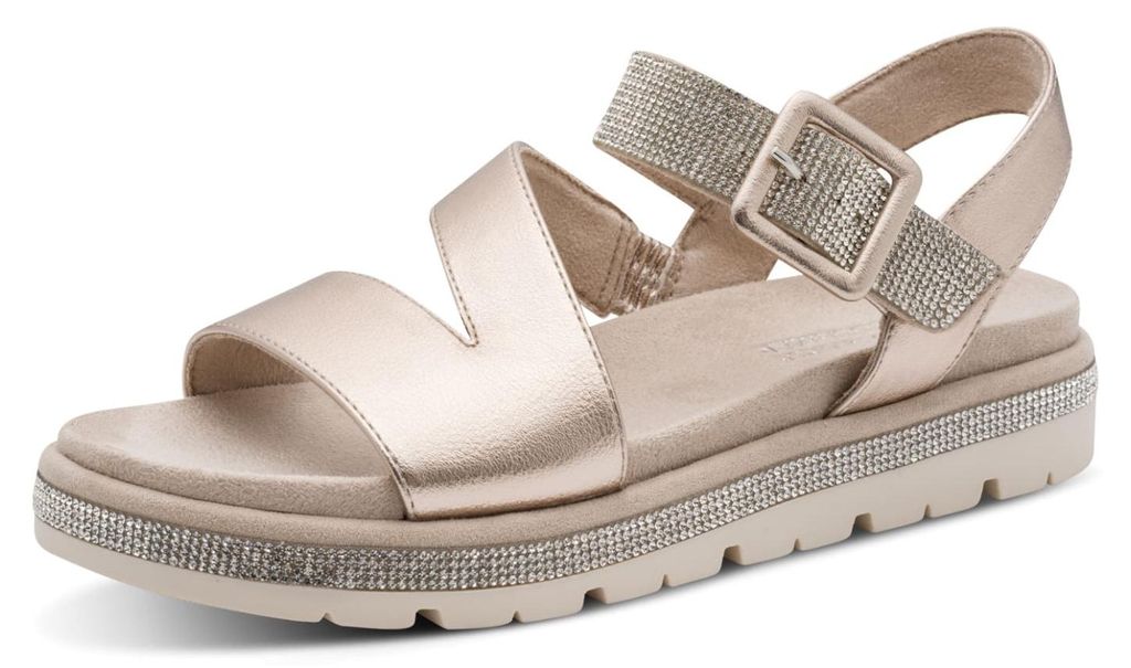 Marco Tozzi Plateau Sandaletten Damen 32313931353334 Silber 37 EU