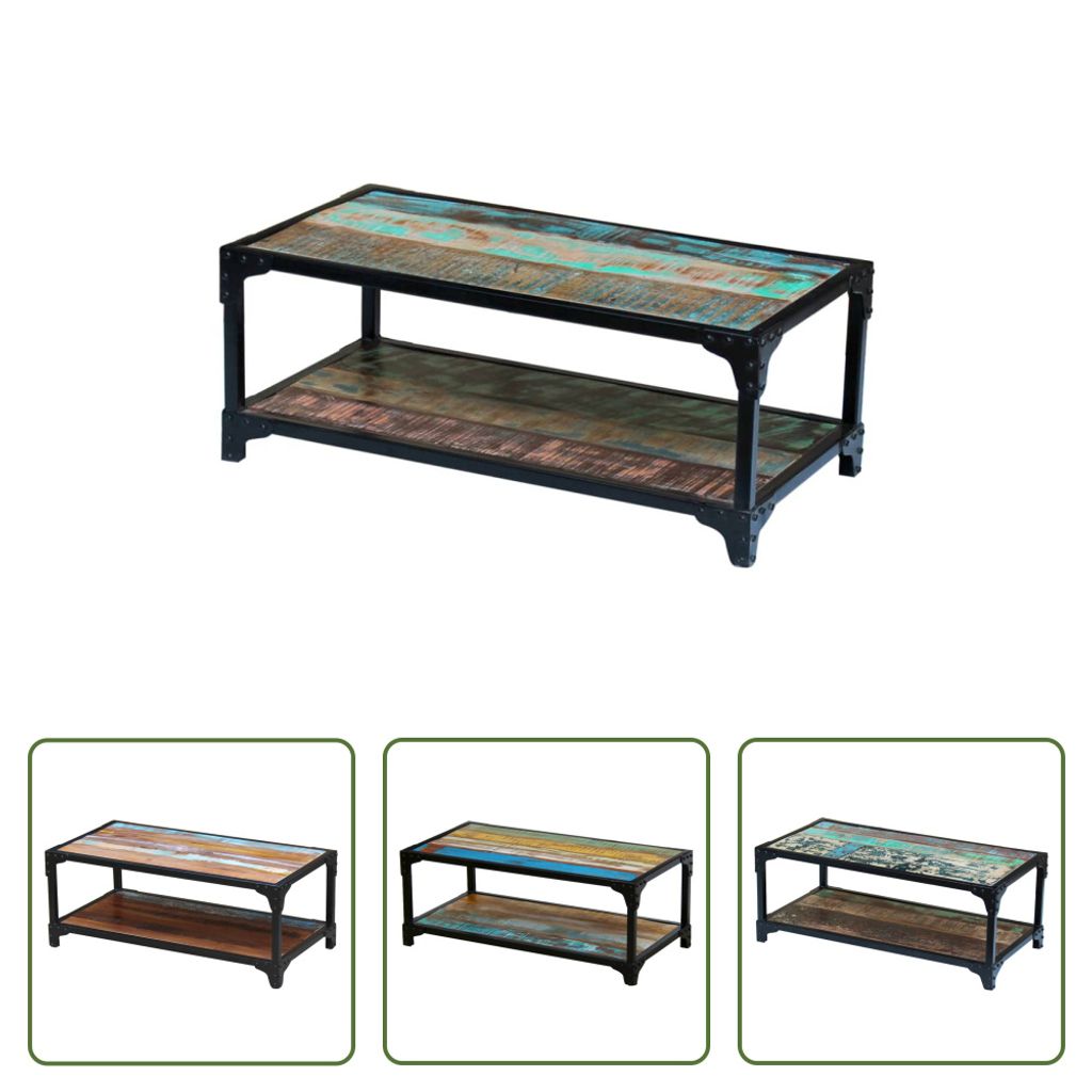 The Living Store Couchtisch Altholz Massiv