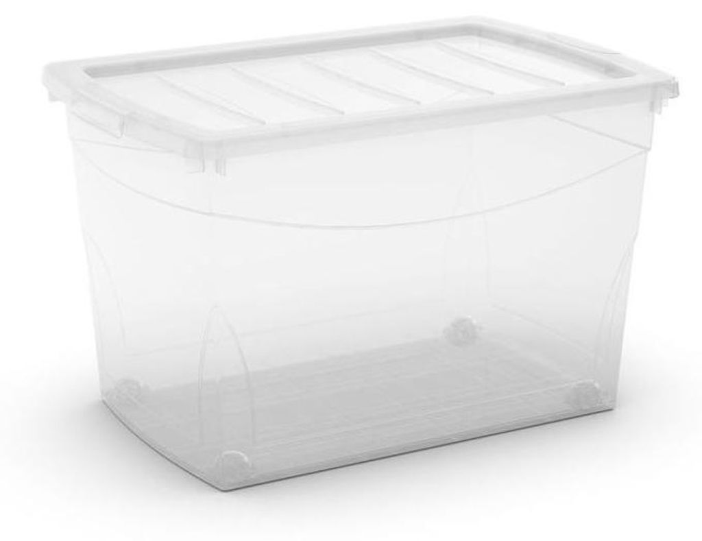 Omnibox 008612WHTRS Box 60 L, priehľadný s kolečky Obrázok produktu 
