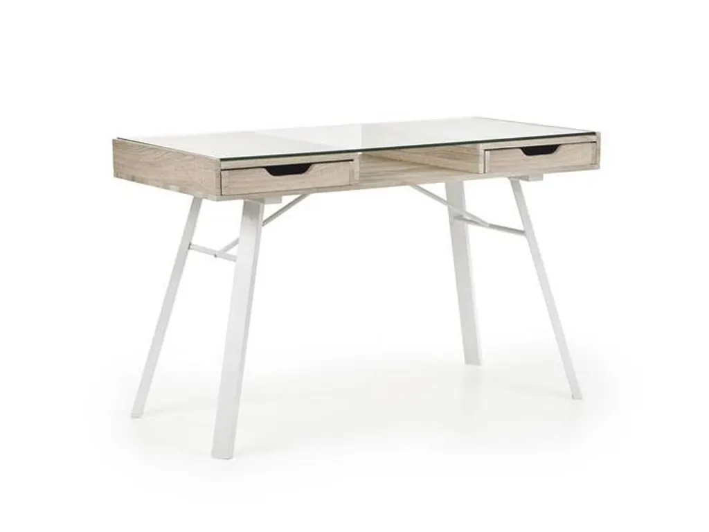 Bureau B-33 pour télétravail - Chêne massif et métal - 140 x 60 cm