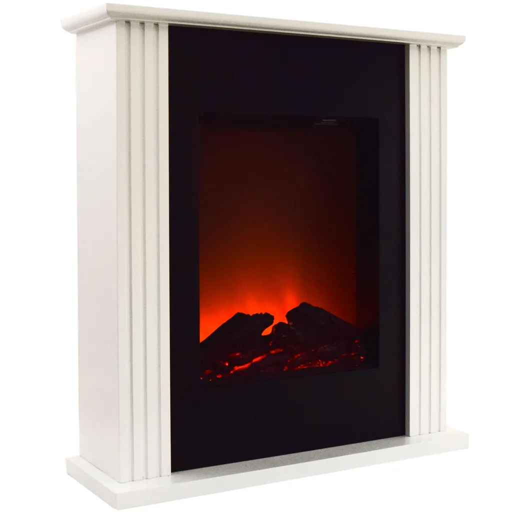 Cheminée Électrique Syntrox 2000W avec Effet Flamme LED et Finition Orme