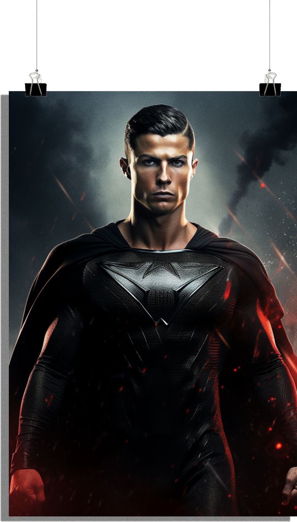 Cristiano Ronaldo Poster - Fußball Poster - Superhelden Poster - 51x71cm - Perfekt zum Einrahmen