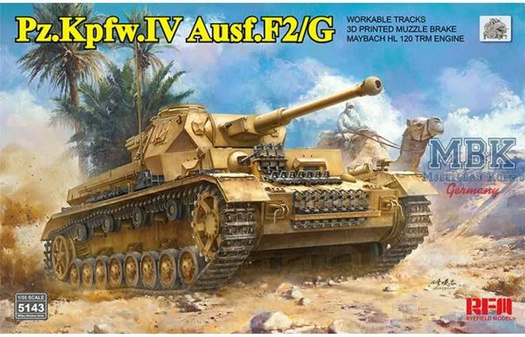 Panzer IV F2/G RFM5143 avec Chenilles Articulées Mobiles Haute Fidélité