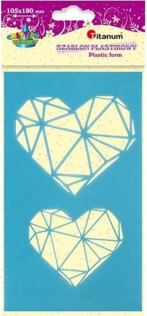 Kunststoff-Herzen Schablone 105x180mm Titanum