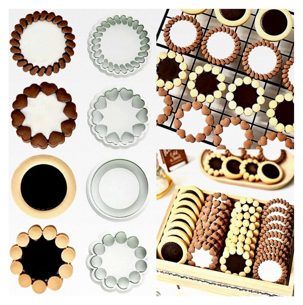 4-teiliges Set Ausstechformen für Kekse in Blumenform