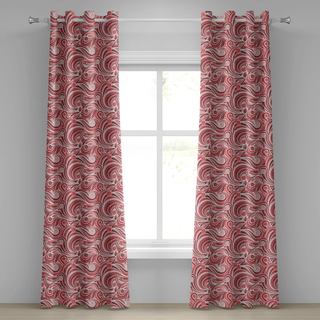 Rideaux de Salon Ethniques pour Grande Fenêtre 280x225cm Violet Poudre
