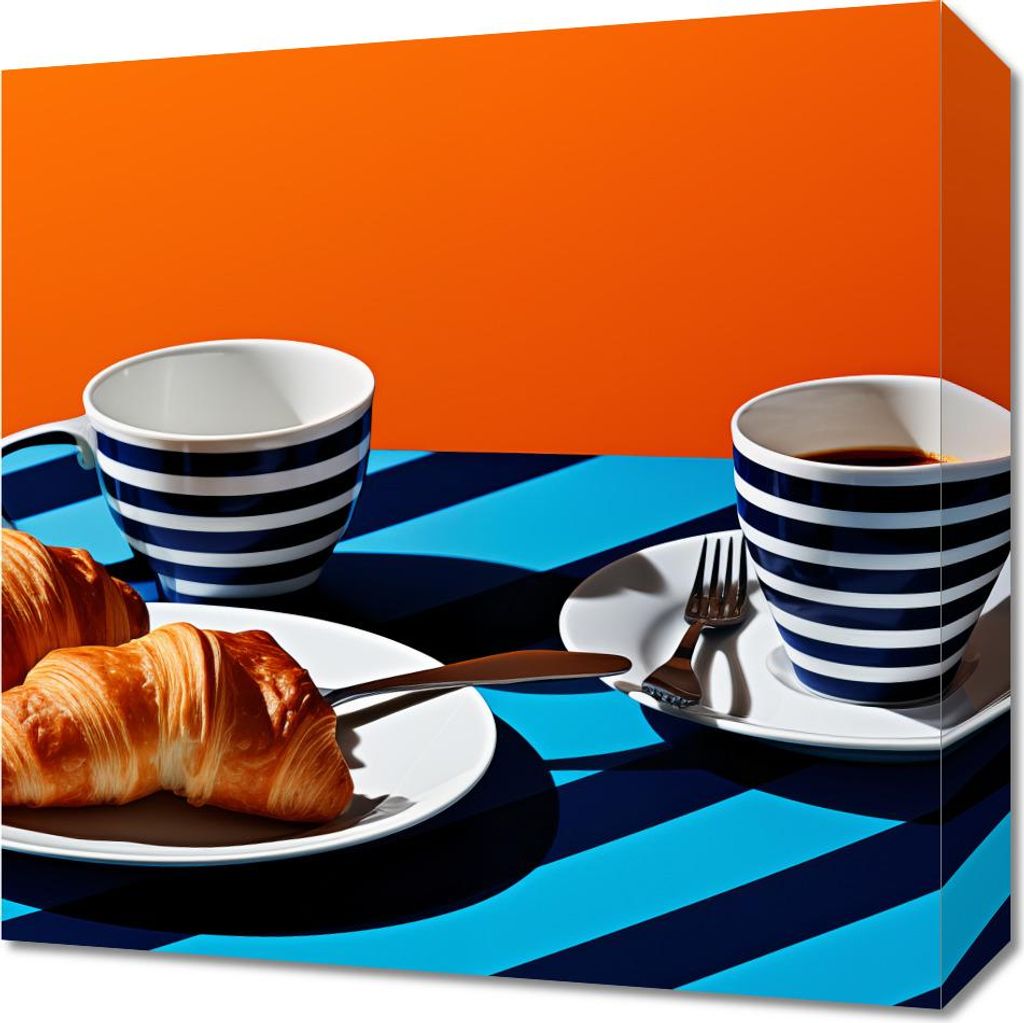 Bild 40x40cm Croissants