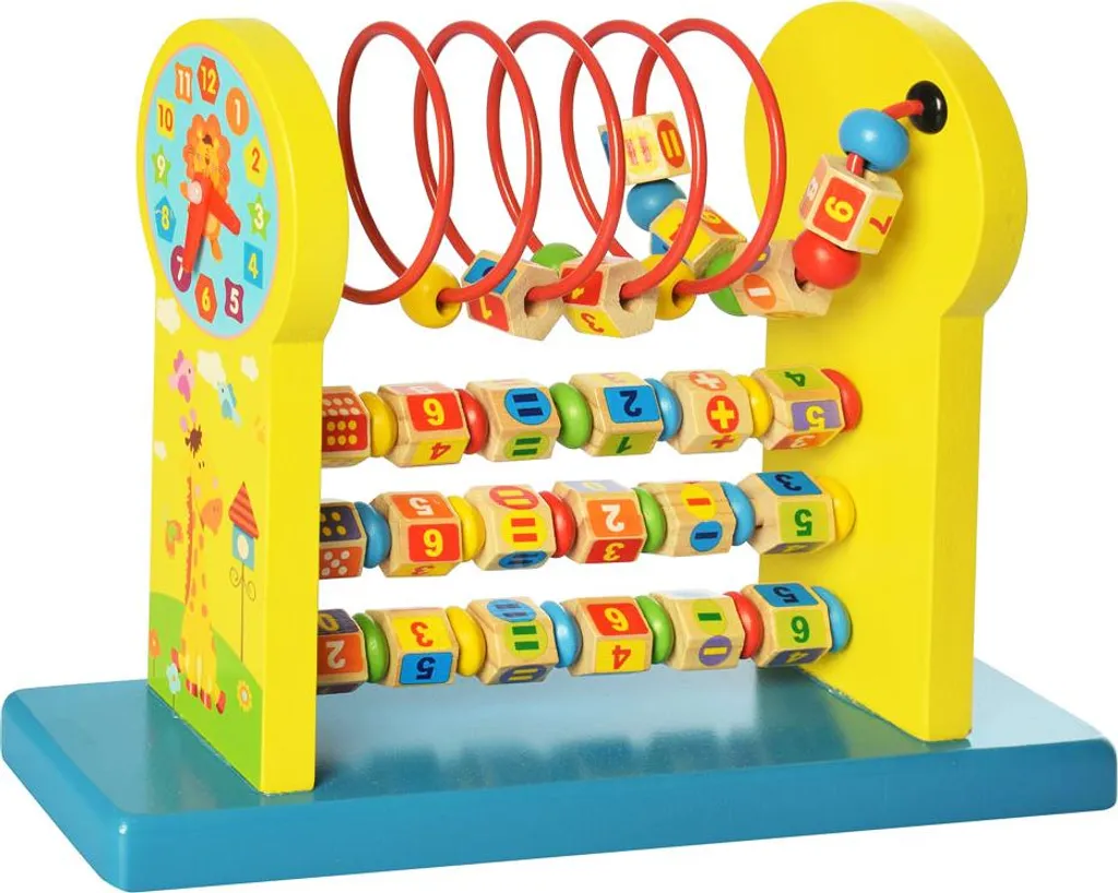 Jeu de parcours de perles en bois pour stimuler la concentration