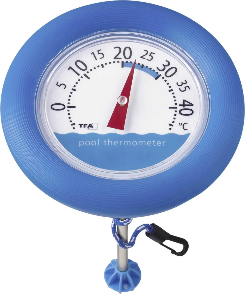 Thermomètre de Piscine Analogique TFA Poolwatch Coloris Bleu Flottant