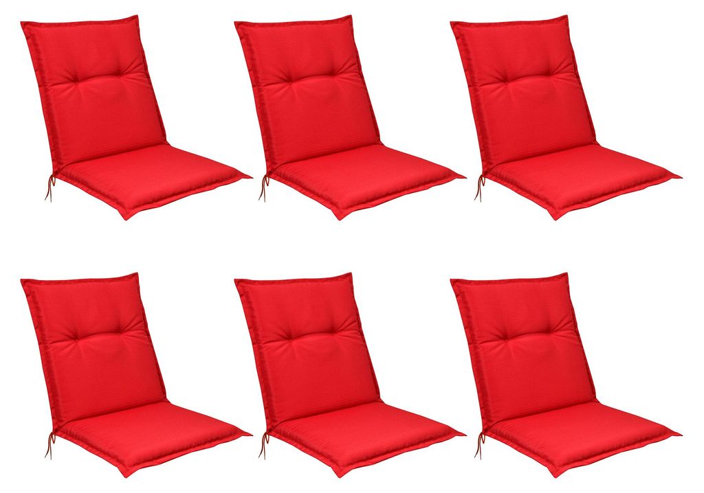Beautissu Lot de 6 coussins pour dossier bas Base NL, 100 x Image du produit 