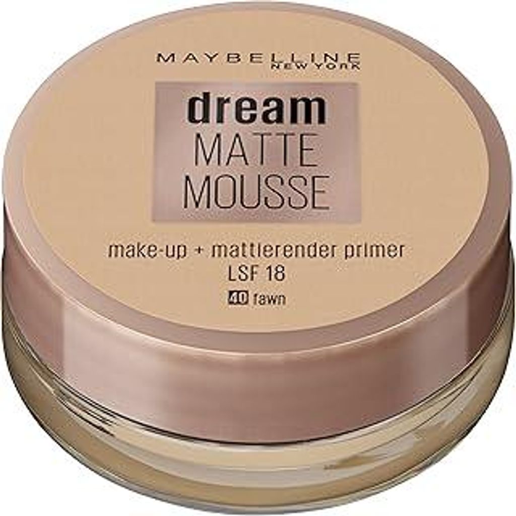 Maybelline New York Make Up, Dream Matte Mousse Make-Up, Mattierend, Nr. 40 Fawn