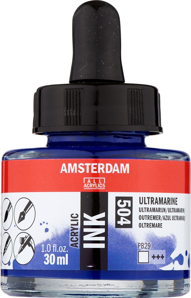 Amsterdam Acrylic Tinte Flasche 30 ml Ultramarin 504