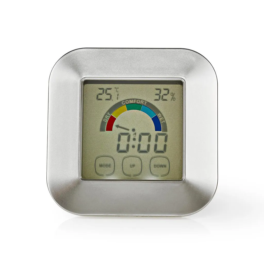 Thermomètre Hygromètre Digital Tactile Nedis KATR105SI Haute Précision