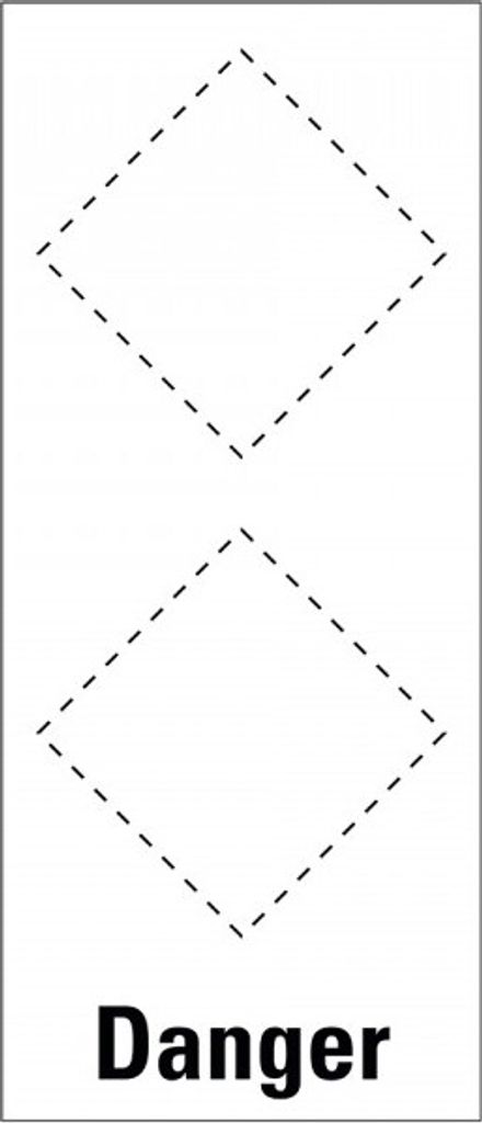 Dreifke Aufkleber I Grundetikett Danger, für 2 GHS-Piktogramme, Folie, selbs...