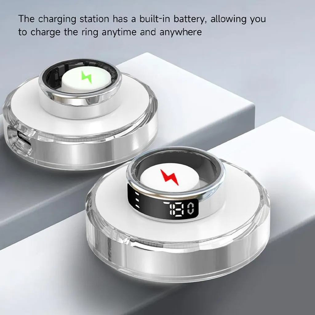Smart Ring INF Nero Taglia 13: Tracker Biometrico Acciaio Inox - 10